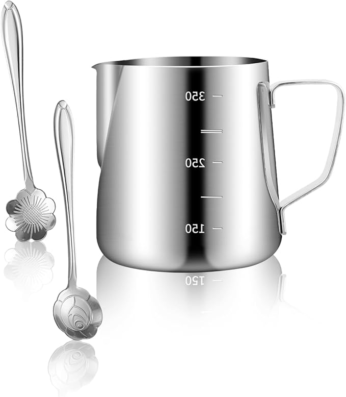 Milk Frothing Pitcher, 12oz/350ML Milk Frother Cup by PROKITCHEN