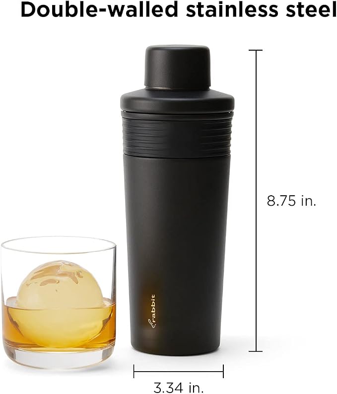 Rabbit Wine 18 oz Stainless Steel Cocktail Shaker - Image 2