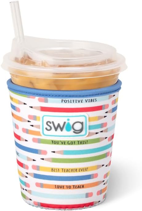 Swig Life Small Iced Cup Coolie, 16-20oz Iced Coffee Cup Insulator Sleeve by SwigLife