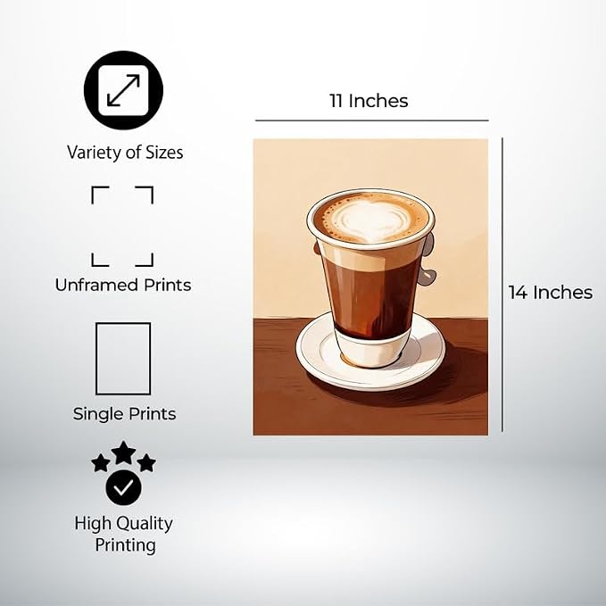 Lawrence Williams Designs Latte Coffee Poster - Image 2