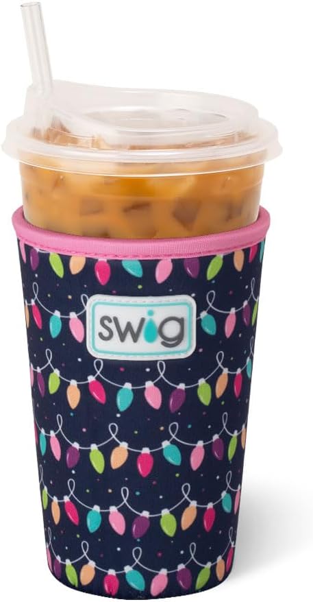 Swig Life Medium Iced Cup Coolie, Standard 22oz Iced Coffee Cup Insulator Sleeve by SwigLife