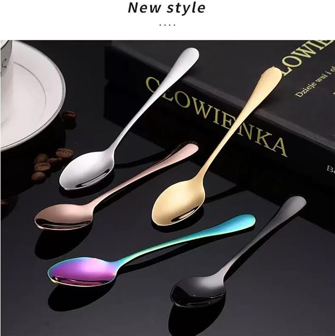 Wesdxc56 Demitasse Espresso Spoons, Mini Coffee Spoon, 4 Inches Stainless Steel - Image 3