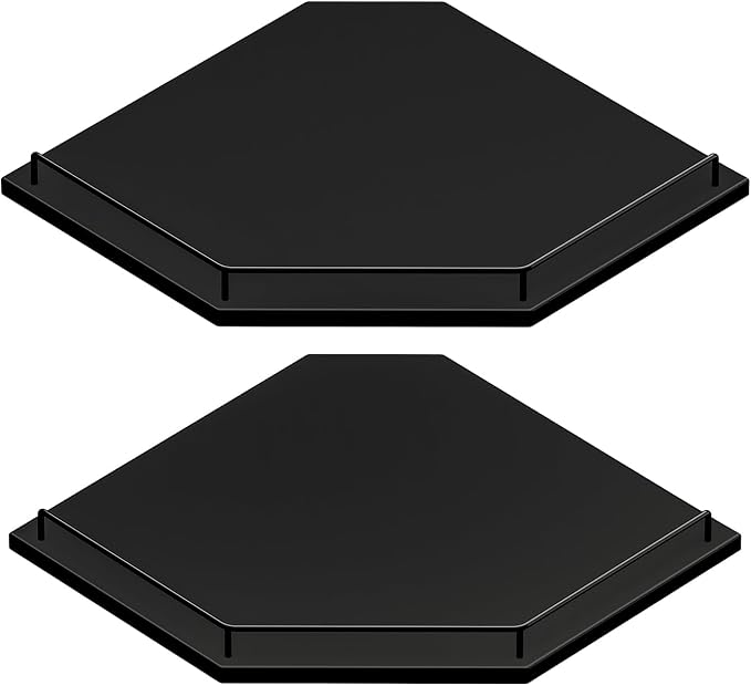 JJL Corner Shelf Wall Mounted, 12 Inches 2-Tier Floating Corner Shelf, Hexagon by Unknown