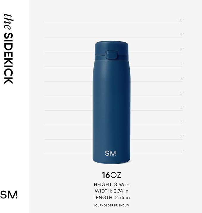 Simple Modern Sidekick Travel Coffee Mug | Ceramic-Lined Insulated Stainless - Image 6