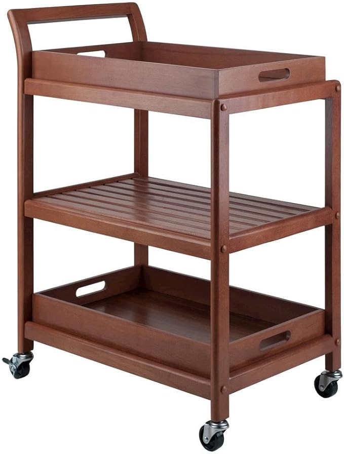 Furnifact Solid Wood Kitchen Cart On Wheels by FURNIFACT
