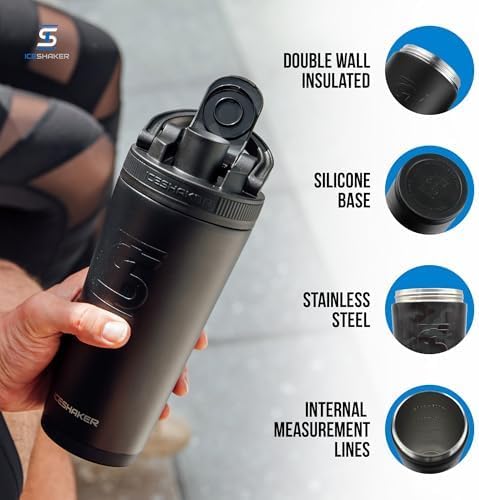 Ice Shaker Insulated Stainless Steel Shaker Bottle | 26oz - Image 2