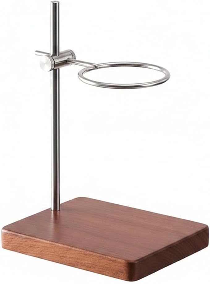 Solid Wood Pour-Over Coffee Stand, Open Frame Manual Brewing Holder by Unknown