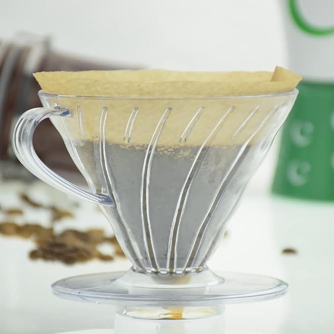DailyRest V 02 60° Cone Plastic Coffee Dripper, 1-4 Cups, Pour Over Coffee Maker - Image 5