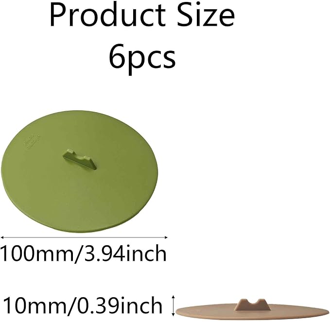 6PCS 3.94 Inch Silicone Cup Lids, 6color Universal Mug Covers - Image 2