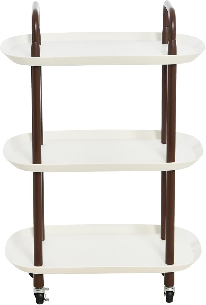 Main + Mesa Modern Plastic and Metal 3-Tier Trolley - Image 6