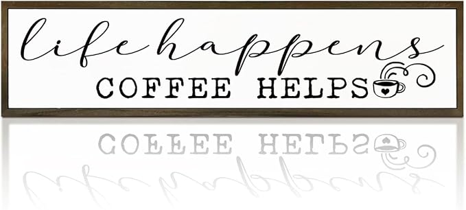 Coffee Wooden Box Sign, Country Farmhouse Decor by WKYAER