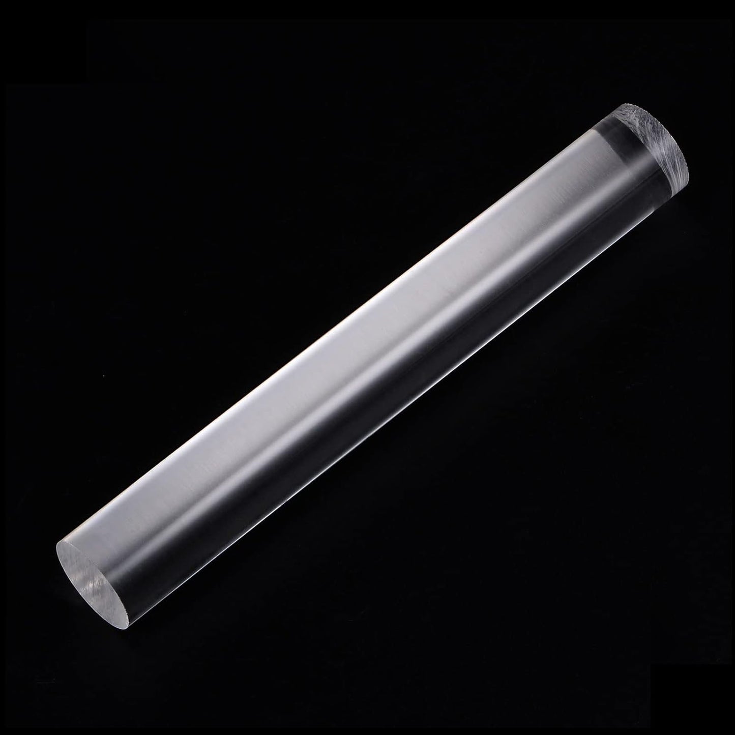 HARFINGTON Acrylic Clay Roller 7.28 Inch x 1 Inch Solid Non-Stick Plastic Round Tube Roller Polymer Clay Rod Fondant Rolling Pin for Shaping, Sculpting, Modeling DIY Crafts, Transparent