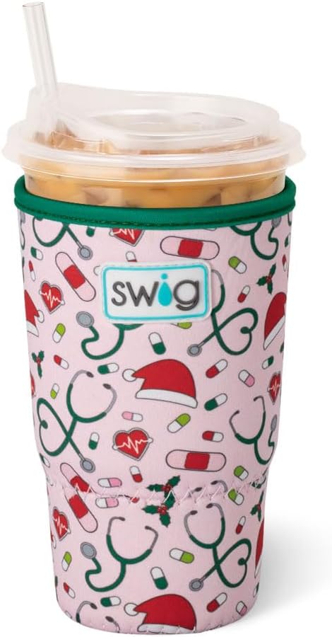 Swig Life Large Iced Cup Coolie, 30-32oz Iced Coffee Cup Insulator Sleeve by SwigLife