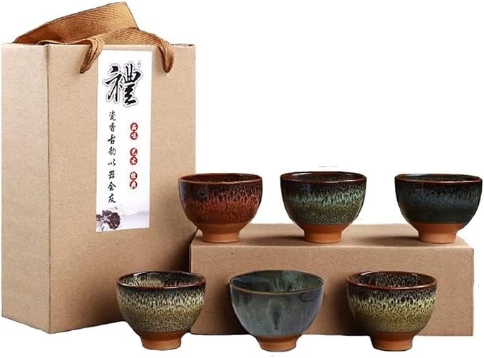 Better-Love 6PCS Handmade Ceramic Espresso/Tea/Sake Cup Gift Set - Image 3