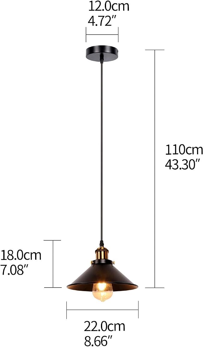 Industrial Retro Black Iron Kitchen Restaurant Bar Balcony Hanging Pendant Light - Image 6