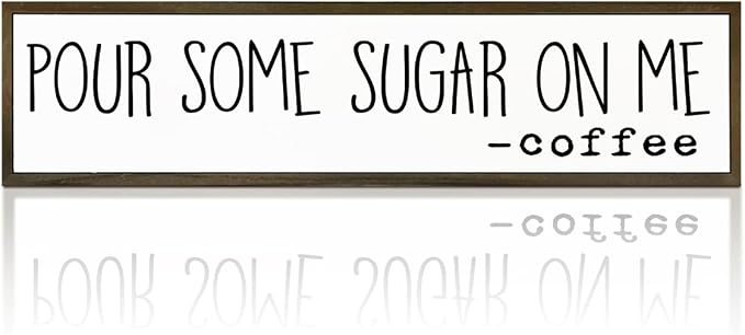 Coffee Wood Sign, Humorous Coffees Decoration by WKYAER