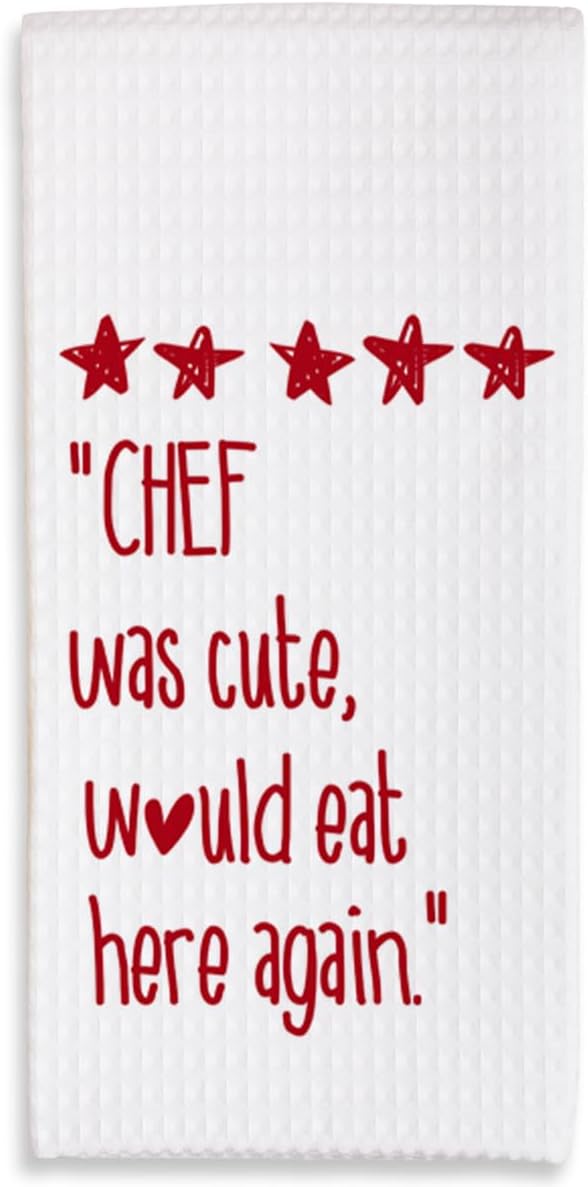 Red & White Kitchen Towels by KPTQO