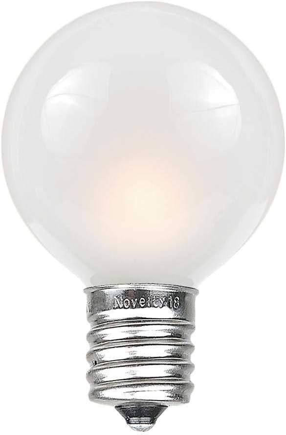 G50 Patio String Lights with 125 Frosted Globe Bulbs – Outdoor String Lights – - Image 2
