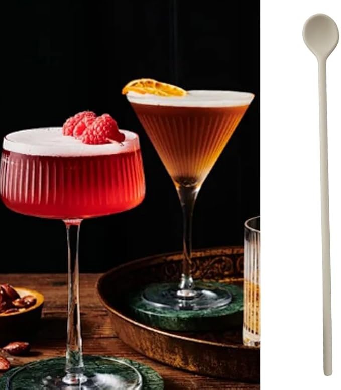 4Pcs Silicone Long Stirring Spoons, 9.9 Inch Reusable Drink Stirrers - Image 3