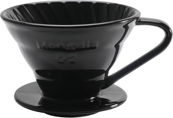 Mongdio Ceramic Pour Over Coffee Dripper, Reusable Porcelain Portable Pour Over by Mongdio