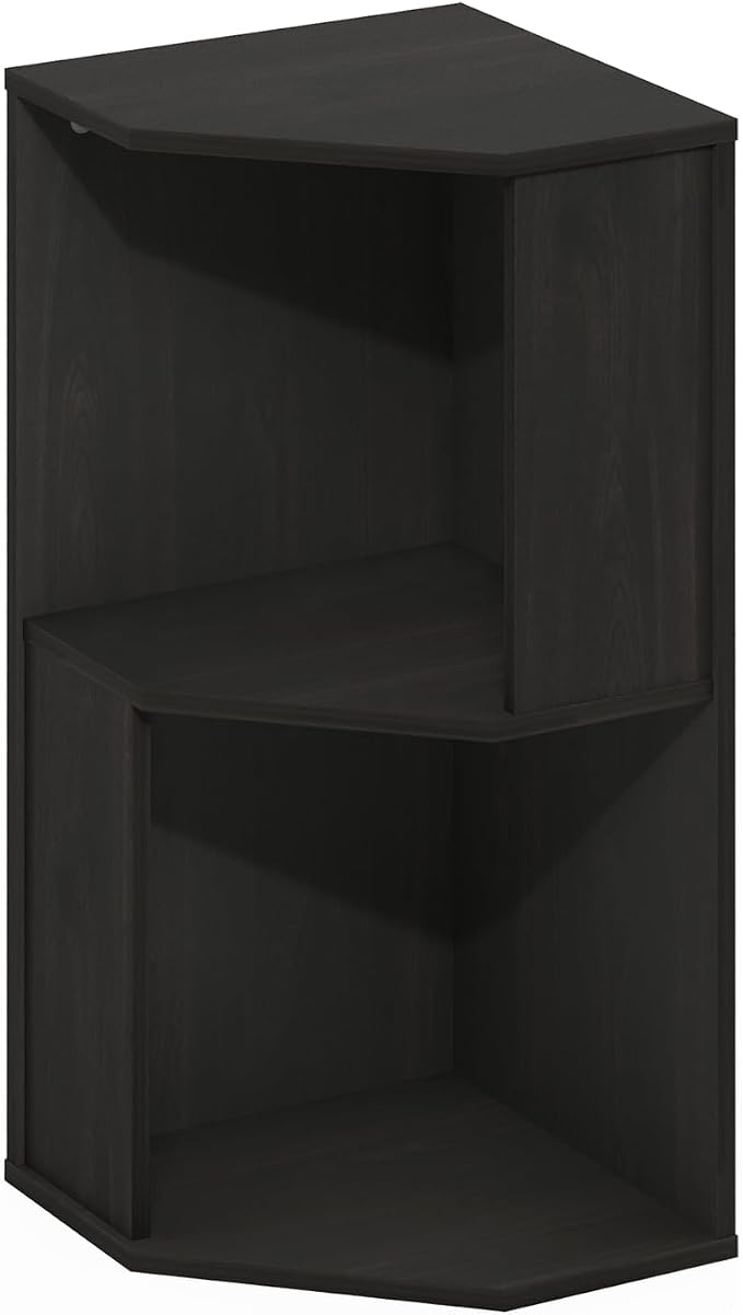 Furinno ECON Corner Shelf, 2-Tier Corner Book Shelf, Standing Storage Shelves - Image 5