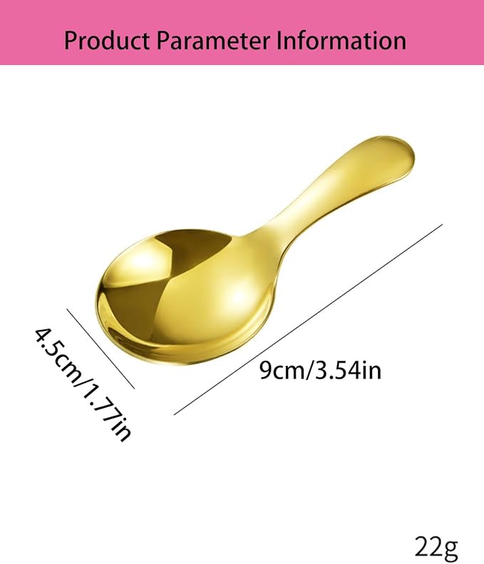 4PCS Mini Scoop for Canisters, Stainless Steel Short Handle Spoon Salt Spoons - Image 2
