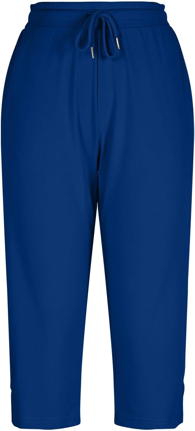 Capri Yoga Pants for Women Drawstring Elastic Waisted Trousers Summer Jogger - Image 6