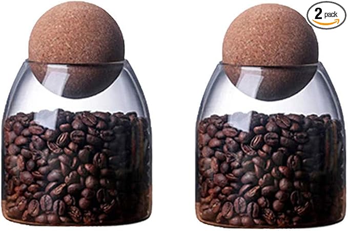 Glass Jar with Wood Lid Ball Jar Small Food Storage Container Clear Candy Jars by Piscepio