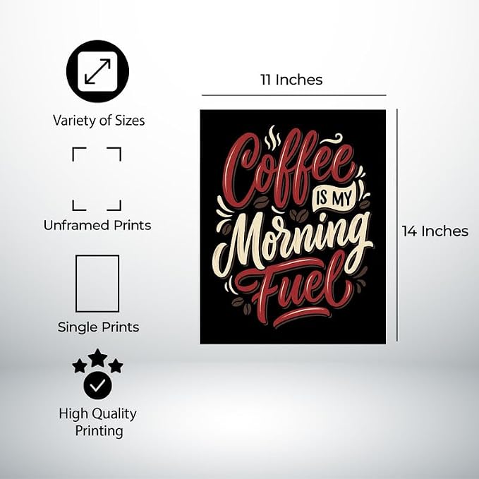 Lawrence Williams Designs Coffee Is My Morning Fuel Poster - Image 2