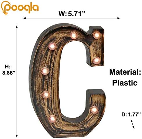 Pooqla Vintage Light Up Marquee Letters - Image 5