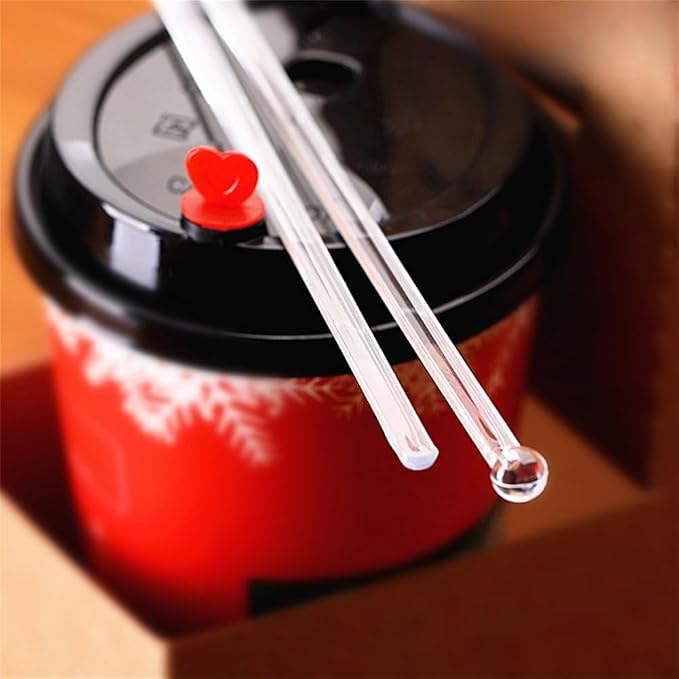 40 Pieces Clear Plastic Swizzle Sticks, Crystal Cake Pops, Cocktail Coffee - Image 4