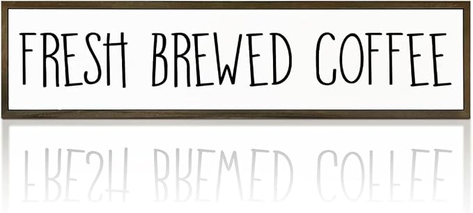Coffee Wood Sign for Coffees Bar, Farmhouse Desk Signs, Rustic Cafe Decor by WKYAER