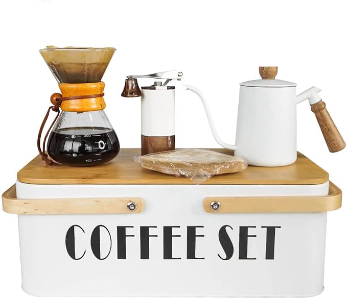 SOTECH Pour Over Coffee Maker Set Pour Over Coffee Dripper Manual Coffee Mill - Image 9