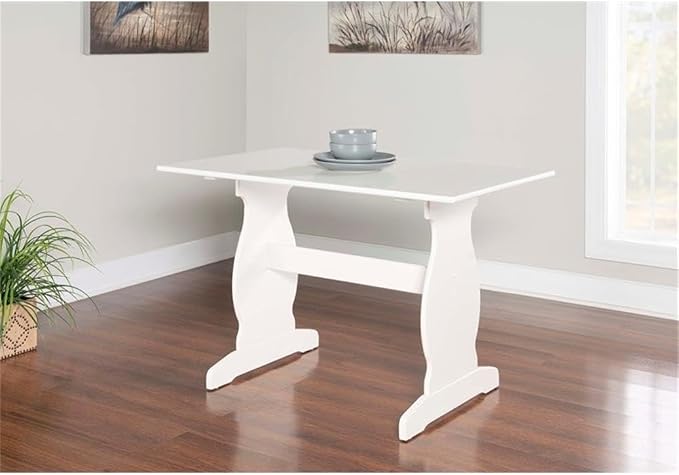 Pemberly Row 3-Piece Upholstered Corner Nook Dining Set, Space-Saving Design - Image 9