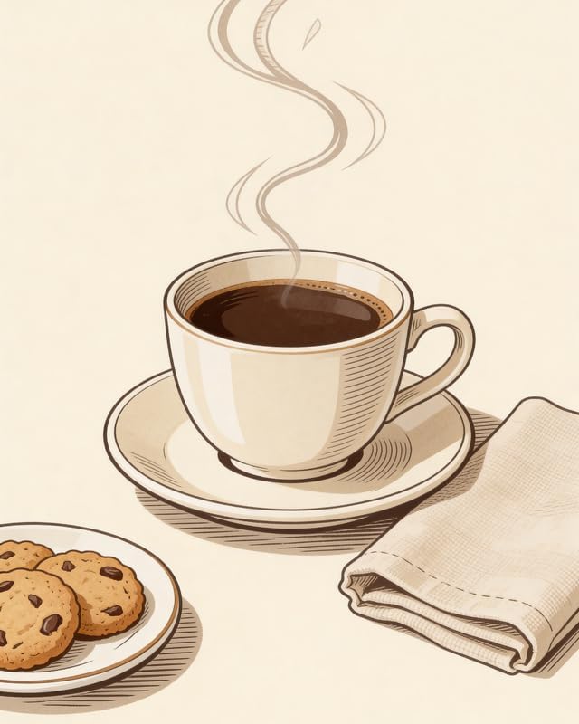 Lawrence Williams Designs Coffee and Cookies Poster by LawrenceWilliamsDesigns