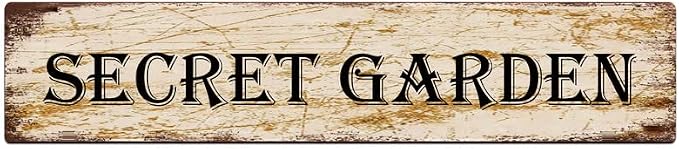 Metal Tin Sign Secret Garden sign Retro Aluminum Metal Sign by Unknown