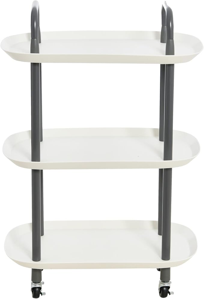 Main + Mesa Modern Plastic and Metal 3-Tier Trolley - Image 6