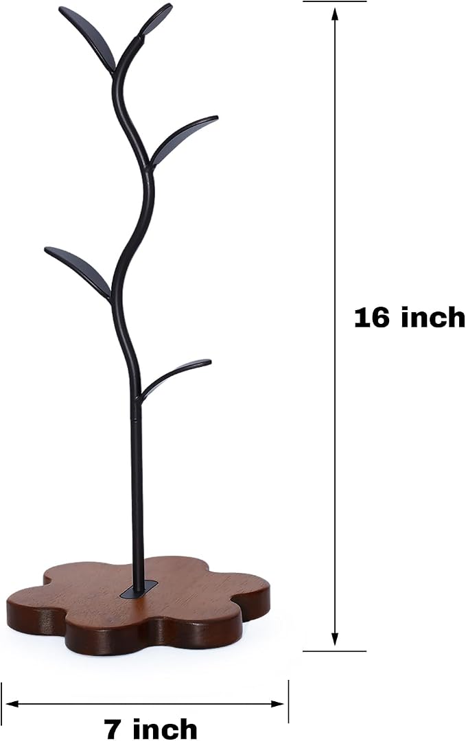 Mug Tree for Coffee Cups – Rustic Mug Holder Stand - Image 4
