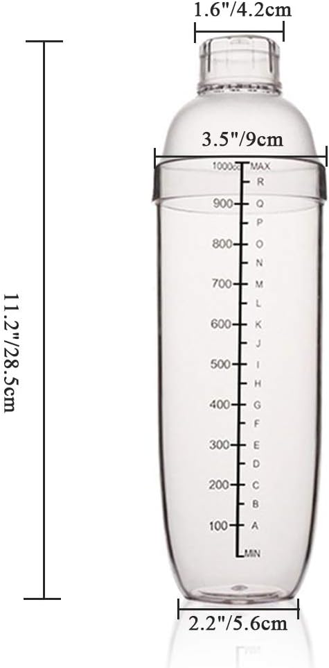 Plastic Cocktail Shaker, Drink Mixer Hand Shaker Cup - Image 2