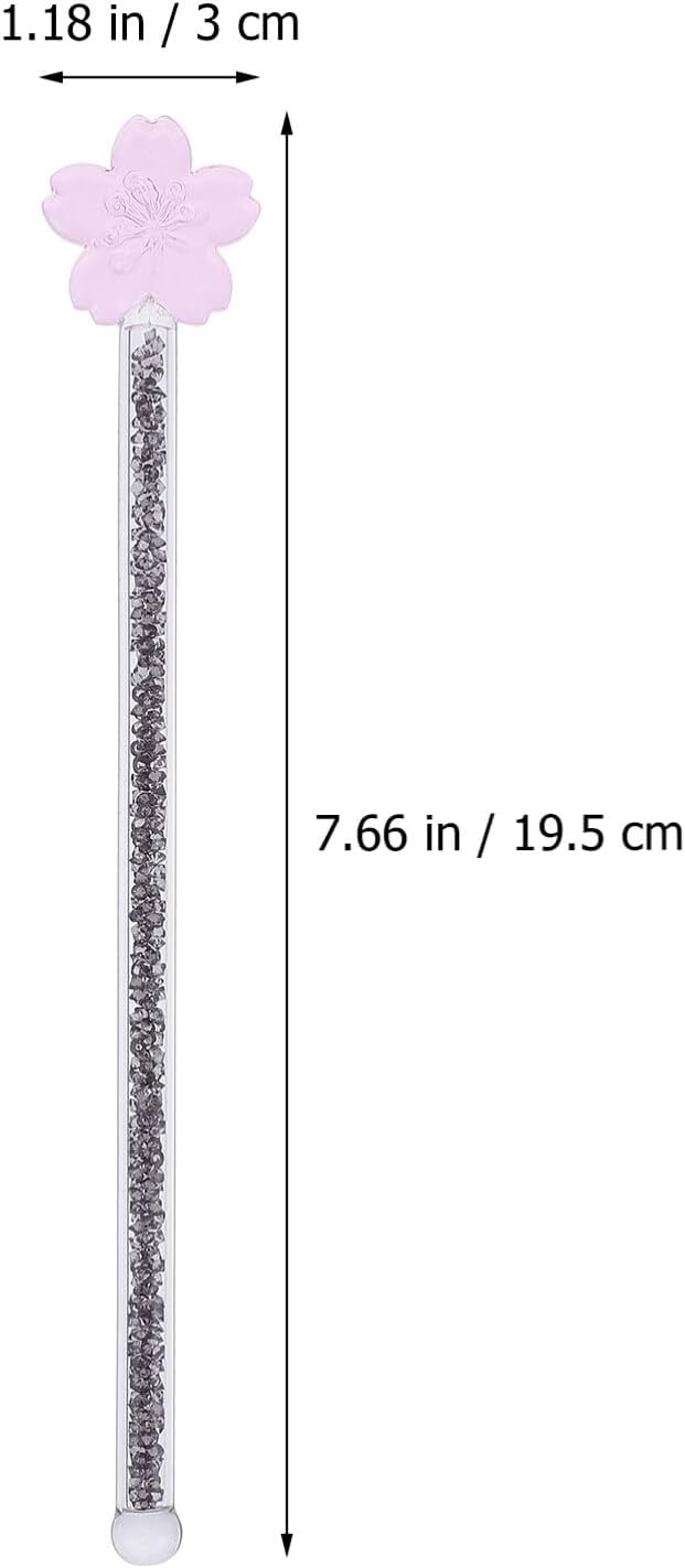 KALLORY 1pc Flower Glass Stirring Rod - Image 4