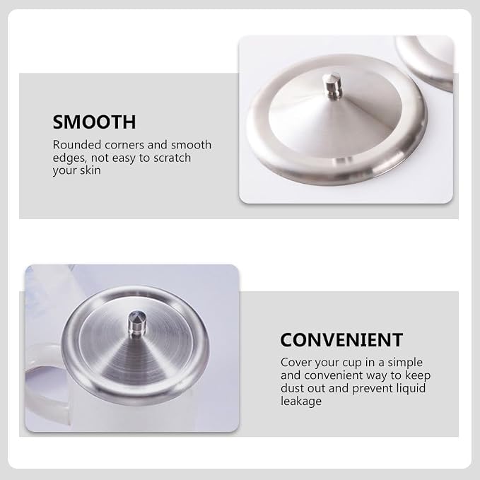 3pcs Stainless Steel Lid 4.8in Cup Covers - Image 7