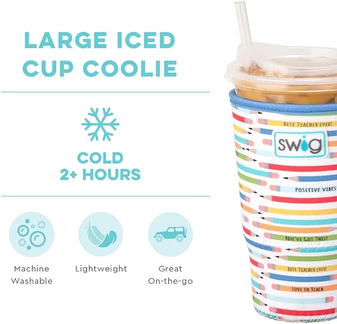 Swig Life Large Iced Cup Coolie, 30-32oz Iced Coffee Cup Insulator Sleeve - Image 4