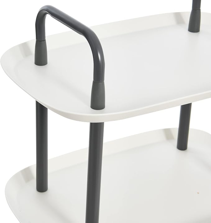 Main + Mesa Modern Plastic and Metal 3-Tier Trolley - Image 5