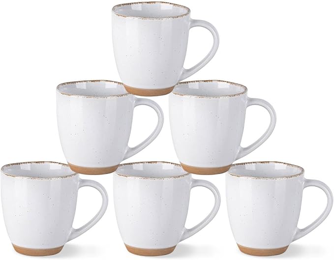 AmorArc 12oz Ceramic Coffee Mugs set of 6, Stylish Coffee Mugs by AmorArc