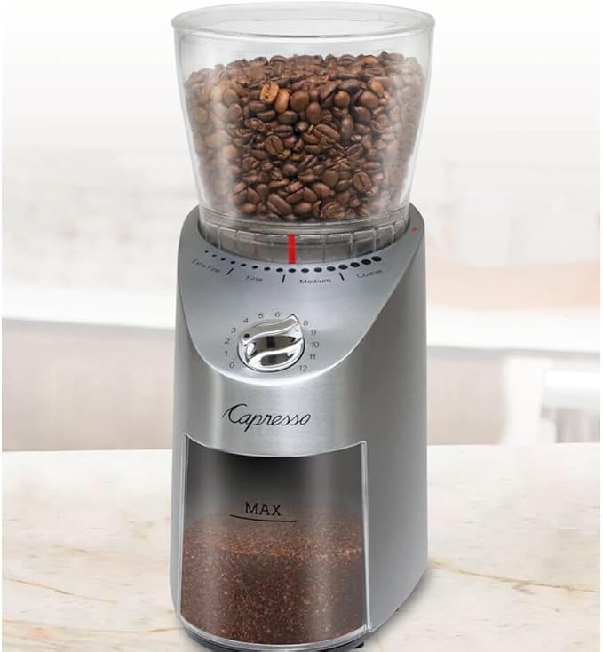 Capresso Infinity Plus Stainless Steel Conical Burr Grinder - Image 2