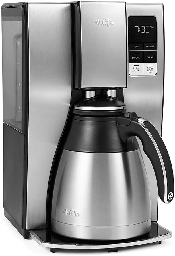 Mr. Coffee 10-Cup Programmable Coffee Maker, Insulated Thermal Carafe, Brew by Unknown
