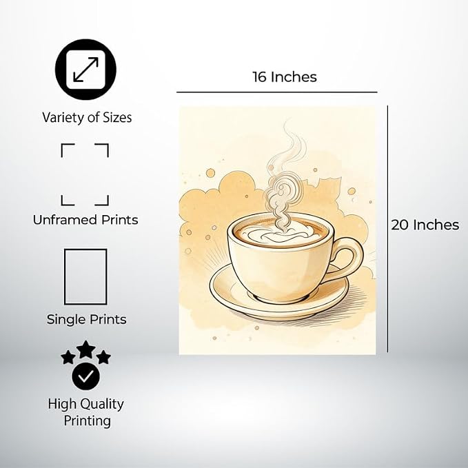 Lawrence Williams Designs Coffee Cup Steam Poster - Image 2
