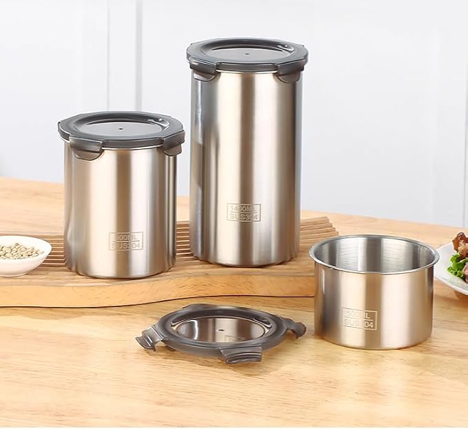 Stainless Steel Vacuum Seal Coffee Canister - Image 3