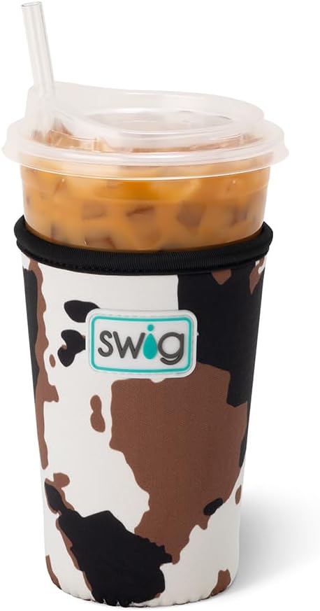 Swig Life Medium Iced Cup Coolie, Standard 22oz Iced Coffee Cup Insulator Sleeve by SwigLife