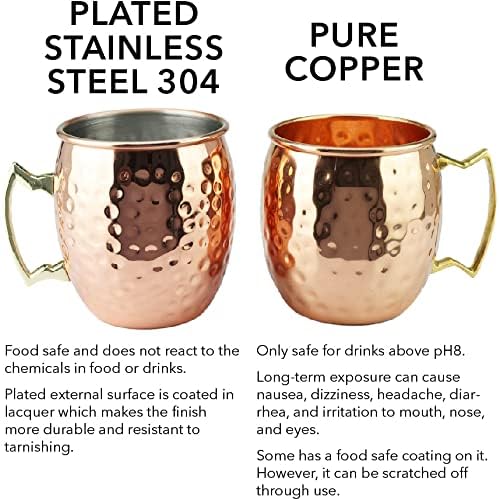 PG Moscow Mule/Cocktail Bar Set, 15-pc Copper/Rose Gold Color, High Grade SS - Image 7